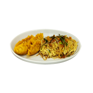 Dimsum with Shallot Noodles