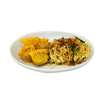 Pork Wonton Fried with Shallot Noodles (4 pcs/Order)